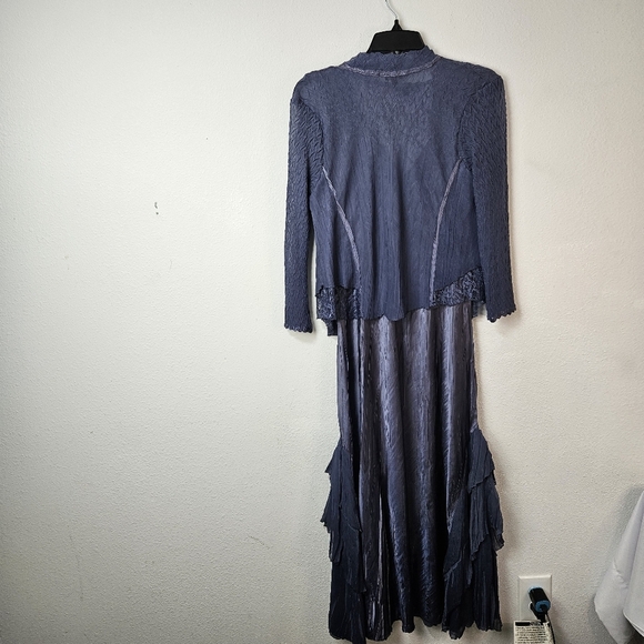 Komarov 2 piece dress and jacket set lavender blue ombré Size Small - Picture 8 of 11